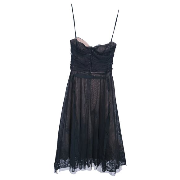 BCBG Black Strapless Tulle Cocktail Dress 4 Formal Whimsigoth Event Fairygoth - Picture 4 of 12